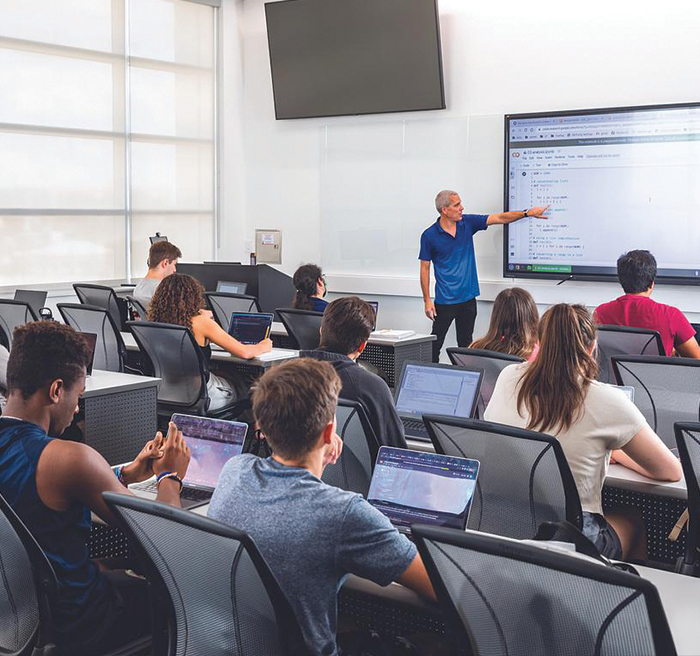 Professor teaching a class