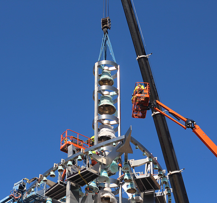 Construction of the bell tower