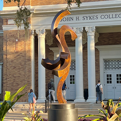 "Poised" sculpture