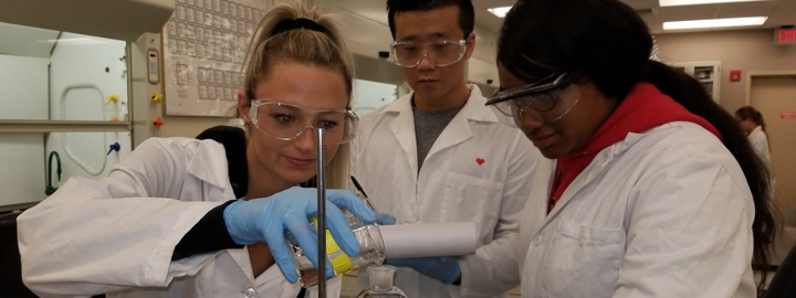 Students in a science lab