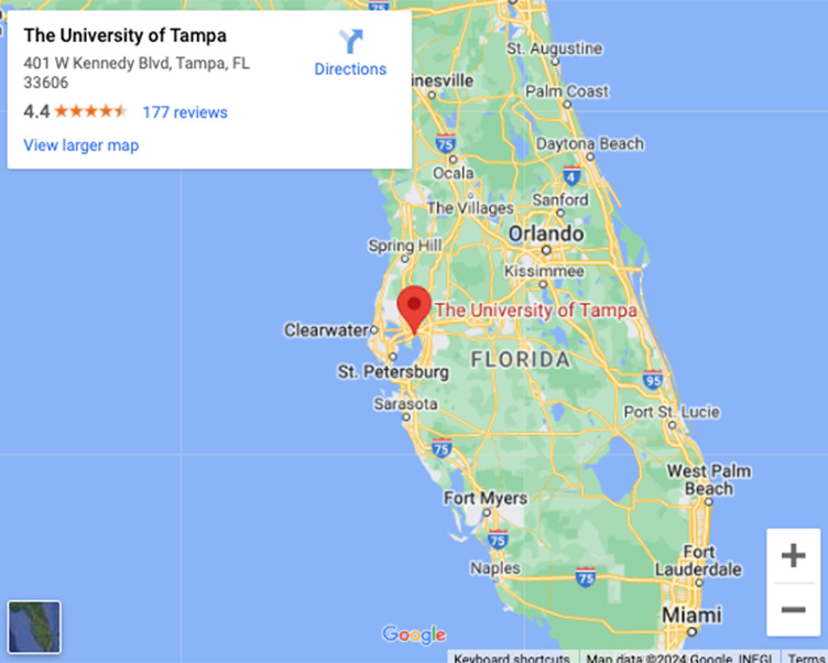 Google map of Florida