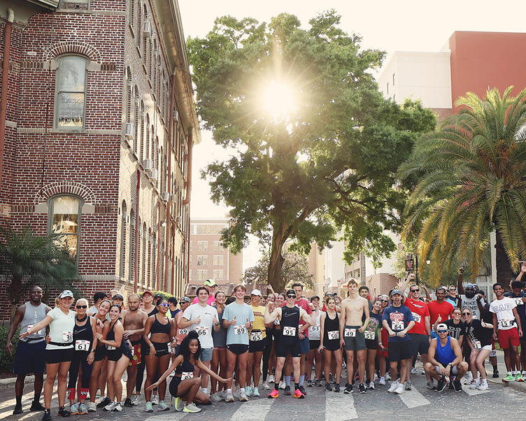 Participants getting ready for the Give Day 5k