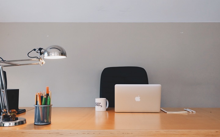 Laptop on a desk