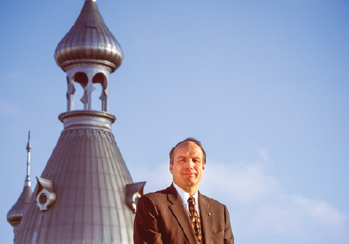 Ronald Vaughn with Minaret behind him