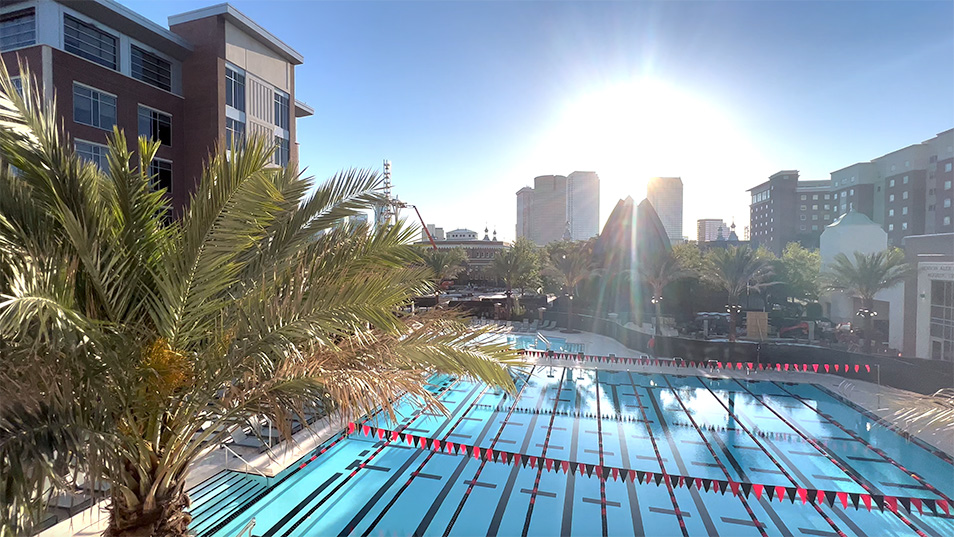 The aquatic center at the Benson Alex Riseman Fitness and Recreation Center