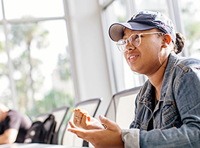 Student sitting in class